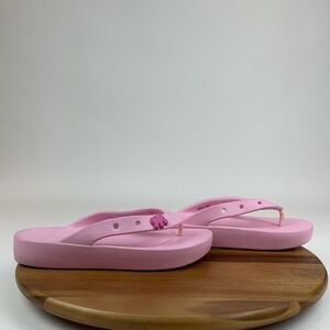 Womens‎ Crocs Classic Pink Iconic Comfort Platform Flip Flops Sandals Size 11 M